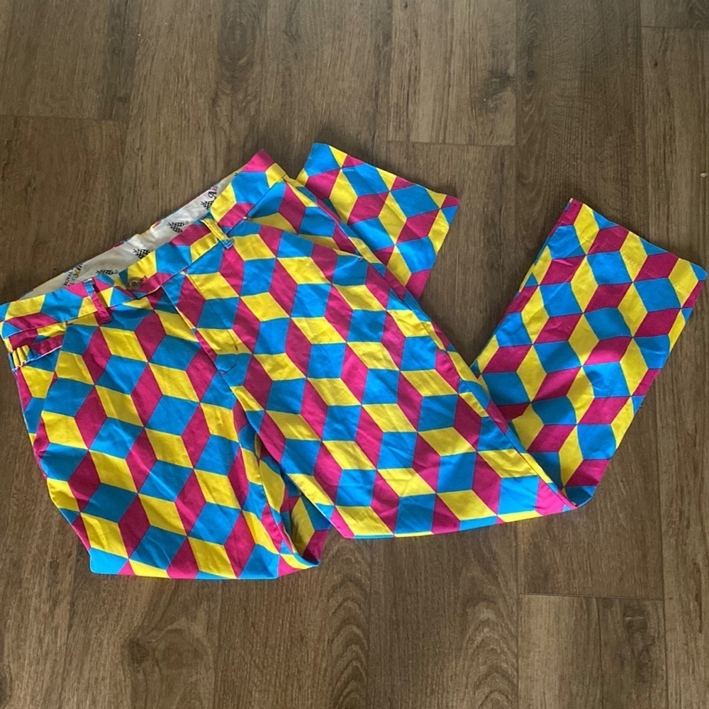 Royal & Awesome men’s  Knicker Blocker Glory golf pants. 34x30 colorful sporty